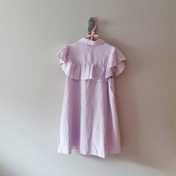 🪻Host Pick🪻 NWT ZARA Lilac Ruffled A-Line Mini Dress – XL - Picture 10 of 10